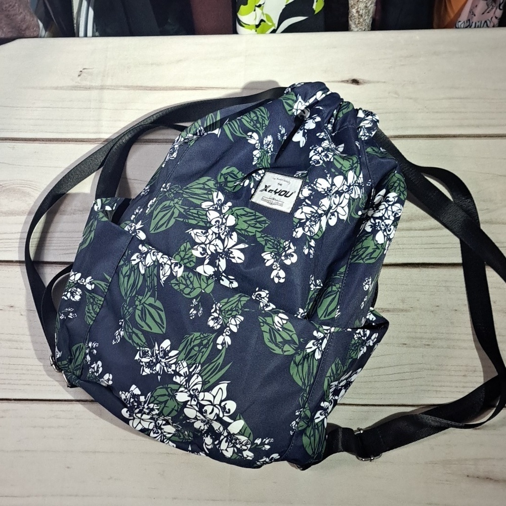 Floral Print Sinch Backpack